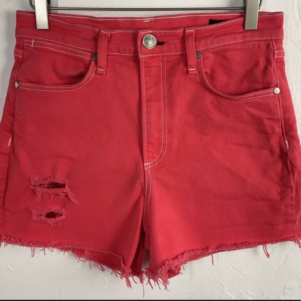 Rag & bone 100% cotton denim shorts in Red